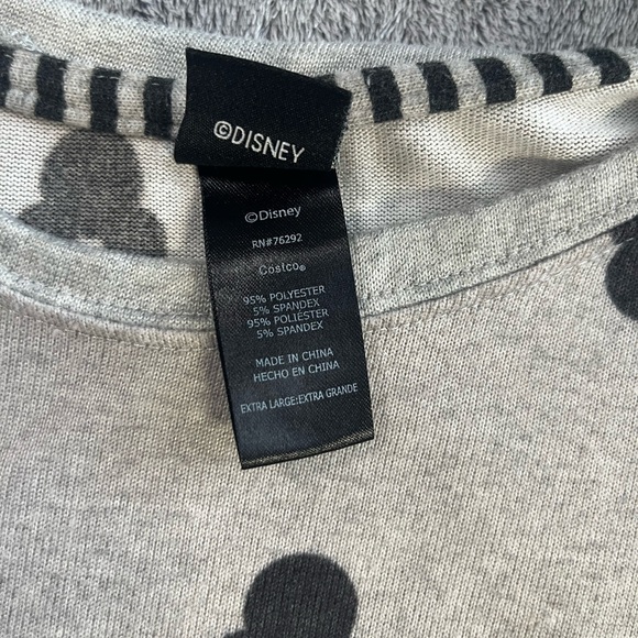 Disney Cream Crewneck Sweatshirt with Black Mickey Head Print - Picture 3 of 4